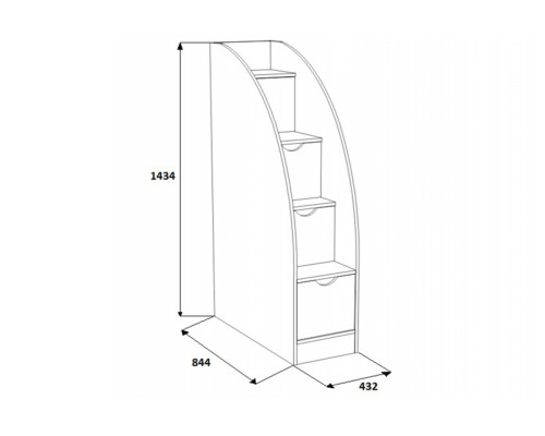 Лестница-комод Астра Орех
