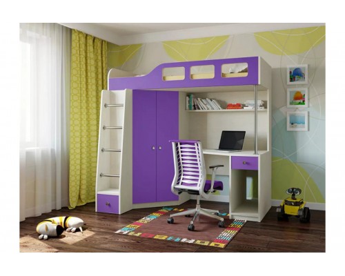Кровать детская Астра-7 Фиолетовый