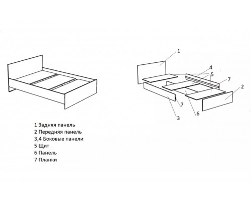 Кровать Николь Сонома-160 с матрасом