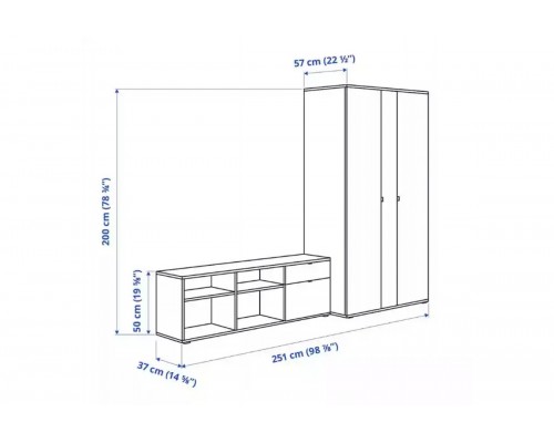 Стенка Вихалс-4 Икеа (IKEA)