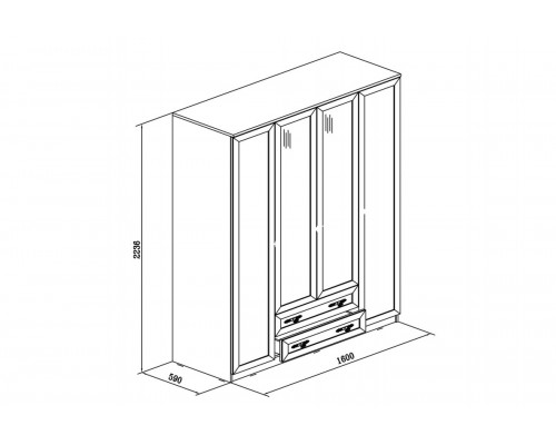 Шкаф 4-х дверный Юлианна