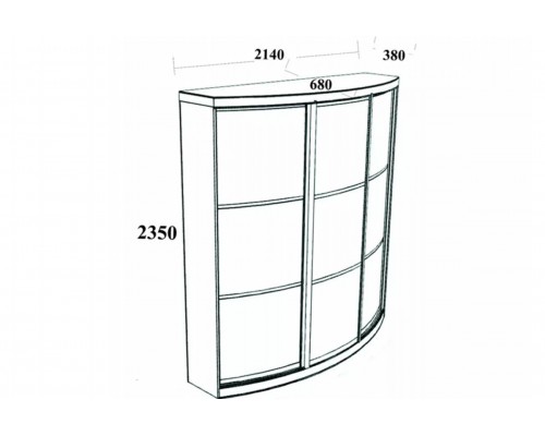 Радиусный шкаф Верона-4