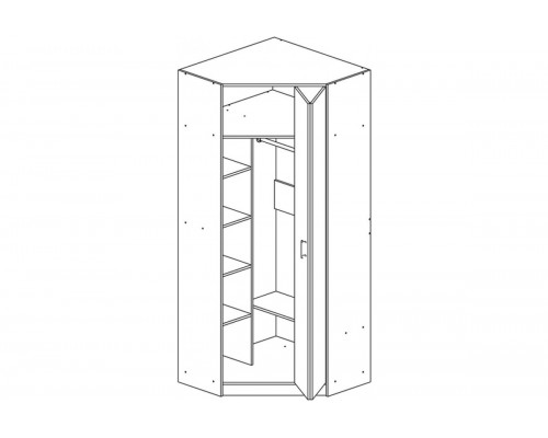 Шкаф-гармошка Гармошка-1 (Классик) угловой