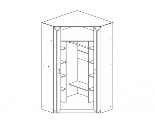 Шкаф-гармошка Гармошка-2 (Классик) угловой