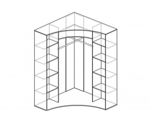 Шкаф-купе радиусный Бертри 16