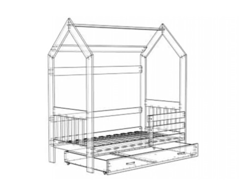 Кровать детская Домовенок-2 деревянная