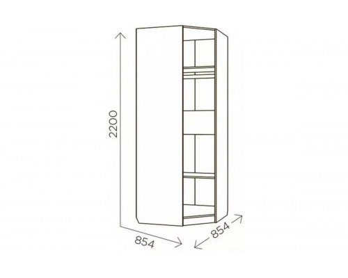 Шкаф угловой Илия М3