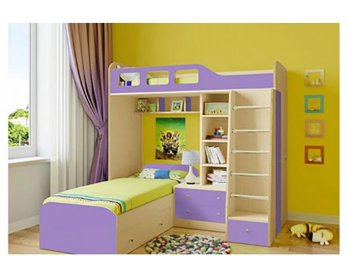 Кровать детская Астра-4 Фиолетовый