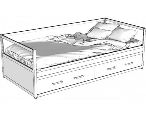 Кровать Эльбрус ЭЛ10YAВ с ящиками