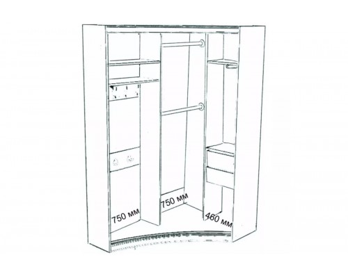 Радиусный шкаф Прадо