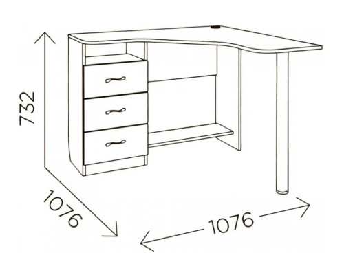 Письменный стол Доминик М16 угловой