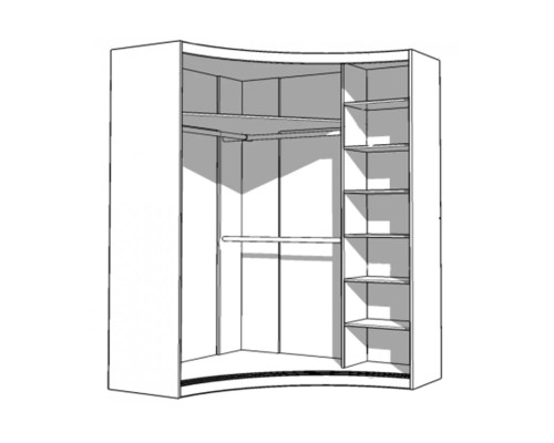Шкаф-купе радиусный 2-11 Аристо