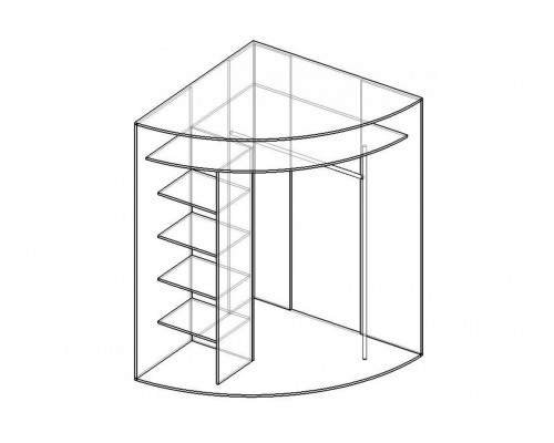 Шкаф-купе радиусный Бертри 5