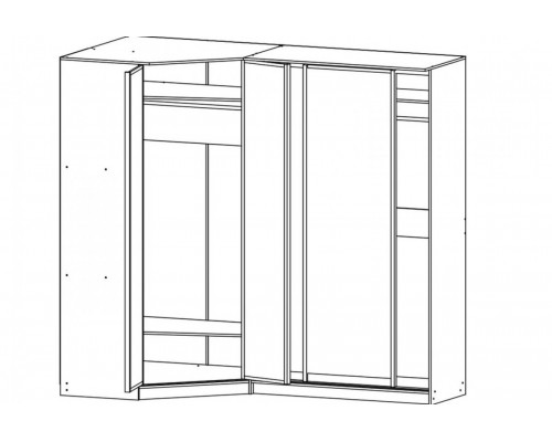Шкаф-купе угловой Байкал-Рамир-45
