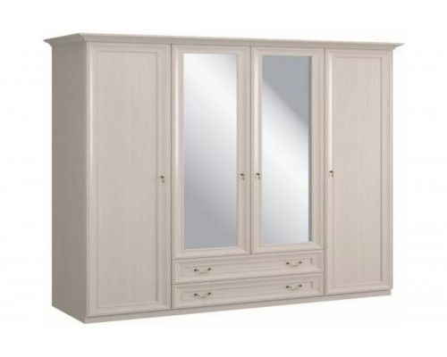 Шкаф № 290 четырехдверный для платья (белфорд мк 57) с зеркалом