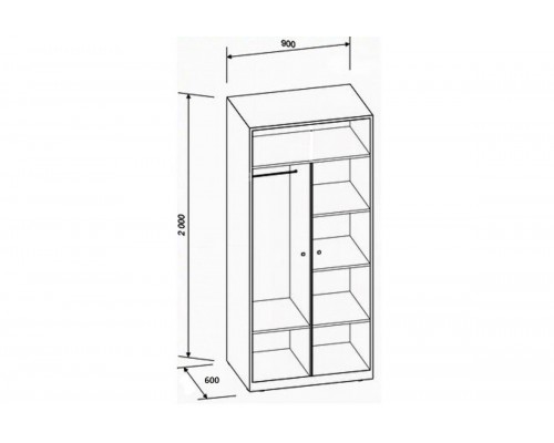 Шкаф РВ-60.2 Дизайн-6