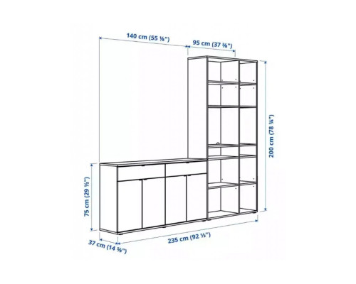 Стенка Вихалс-3 Икеа (IKEA)