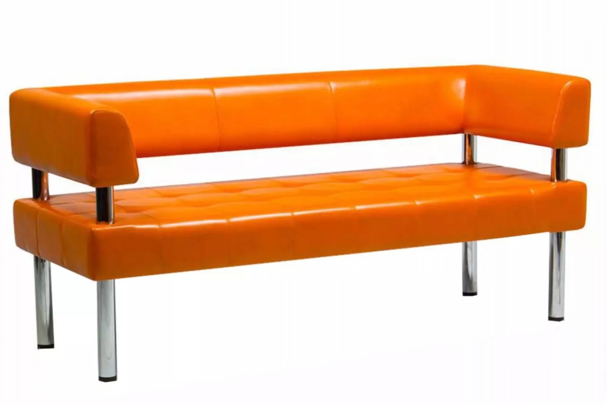 Мягкая мебель MV_Business диван 3-х местный к/з оранжевый Oregon