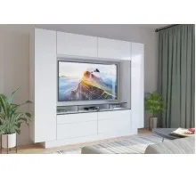 Стенка Купертино Евро Денди лайт белая