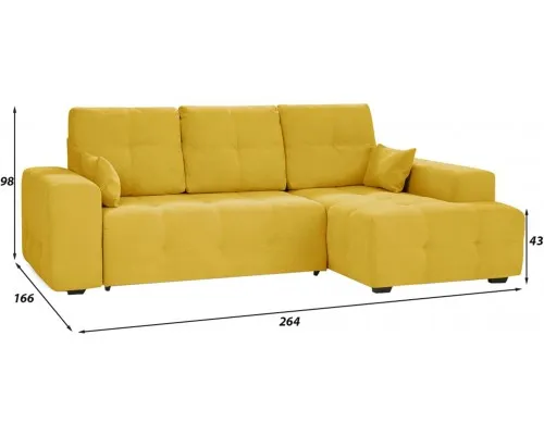 Диван угловой Питсбург Plush Yellow Диван угловой Питсбург Plush Yellow