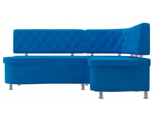 Кухонный диван Вегас Plush Blue угловой Кухонный диван Вегас Plush Blue угловой