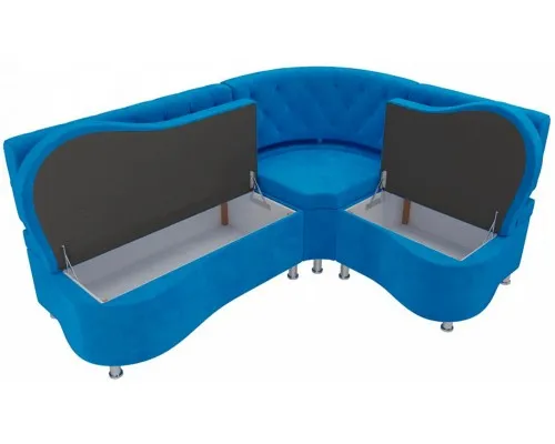 Кухонный диван Вегас Plush Blue угловой Кухонный диван Вегас Plush Blue угловой