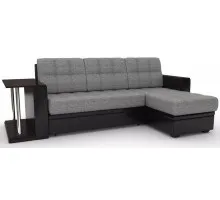 Диван угловой Атланта-Eco Grey Black со столиком
