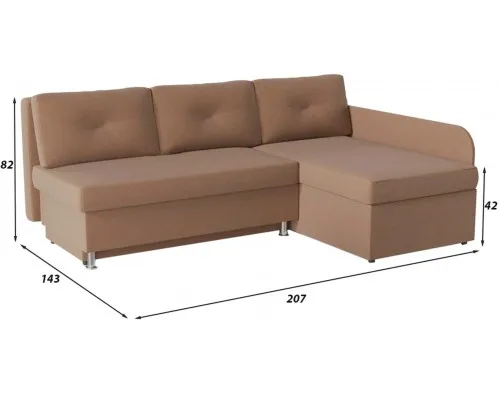Диван угловой Brown Plush Coffee Диван угловой Brown Plush Coffee